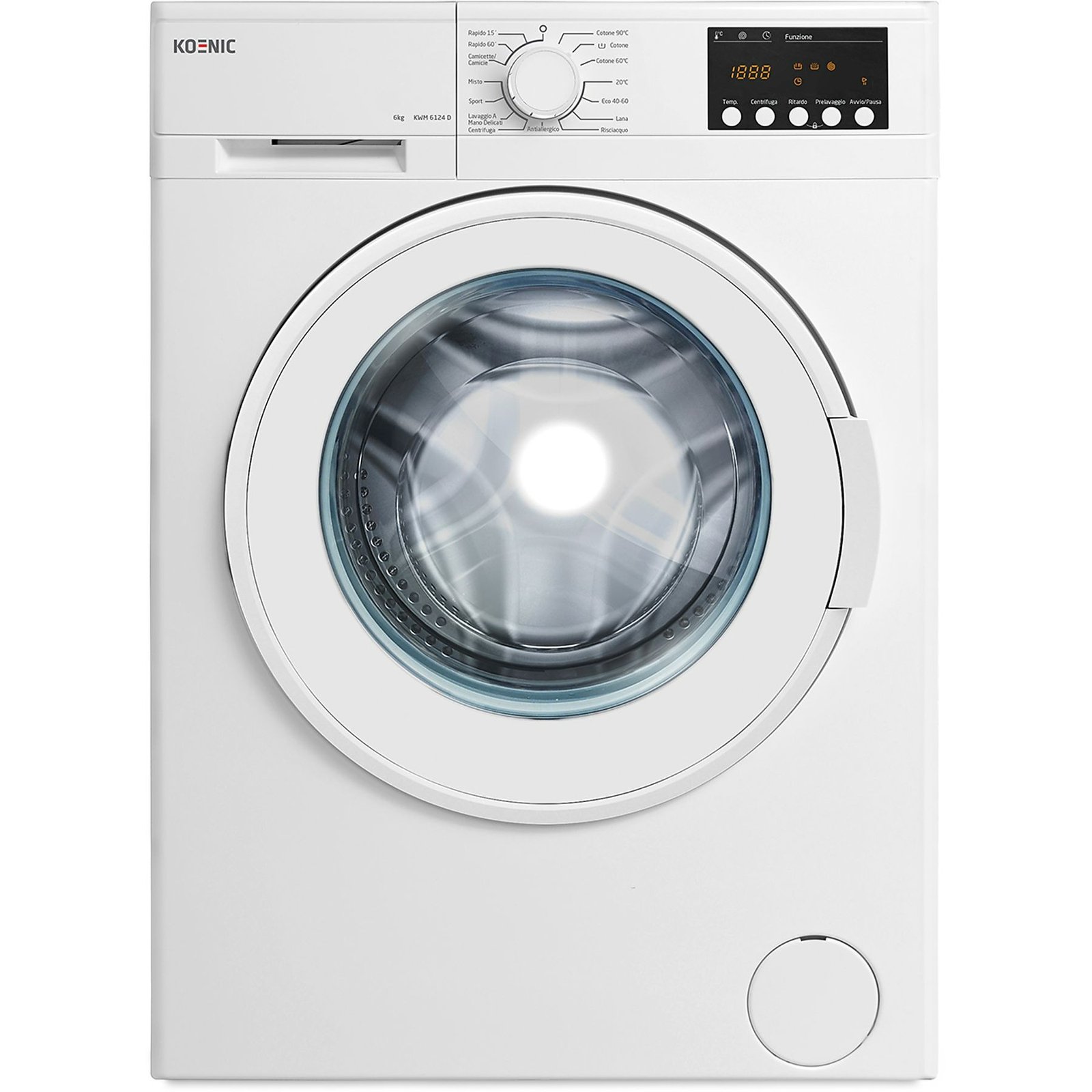 KOENIC KWM 6124 D LAVATRICE, Caricamento frontale, 6 kg, 41,6 cm, Classe D