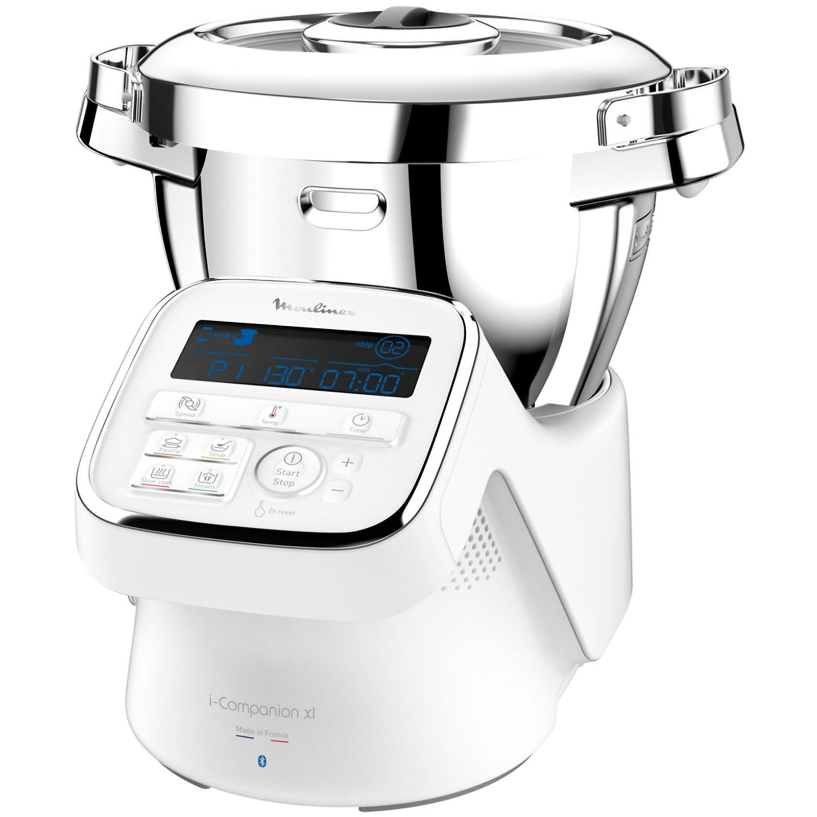 MOULINEX I-COMPANION XL HF9081N ROBOT DA CUCINA, 1550 W, capacità ciotola 3 l, Snow white metal