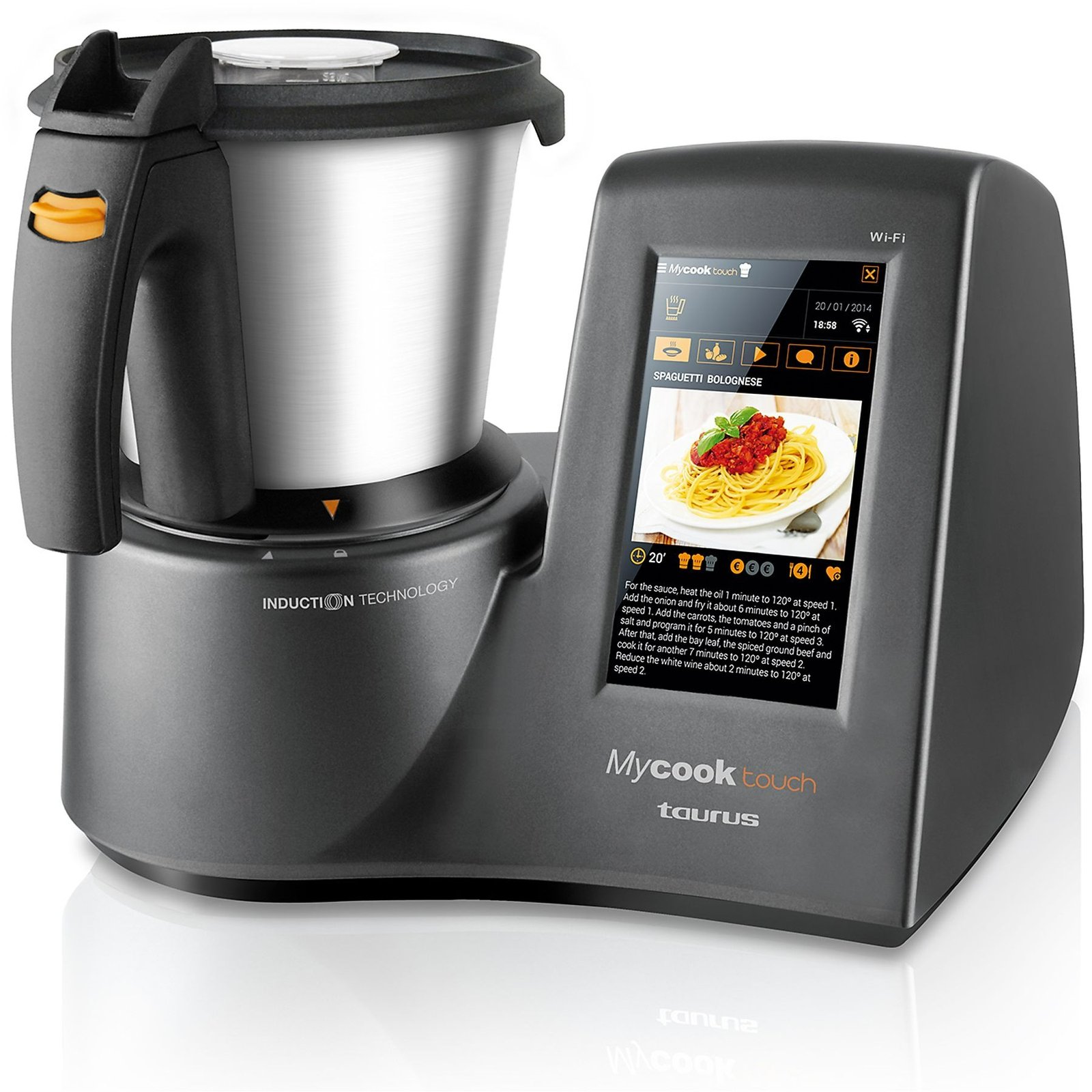 MYCOOK Touch MULTICOOKER, 1600 W, capacità ciotola 2,75 l, Grigio Nero