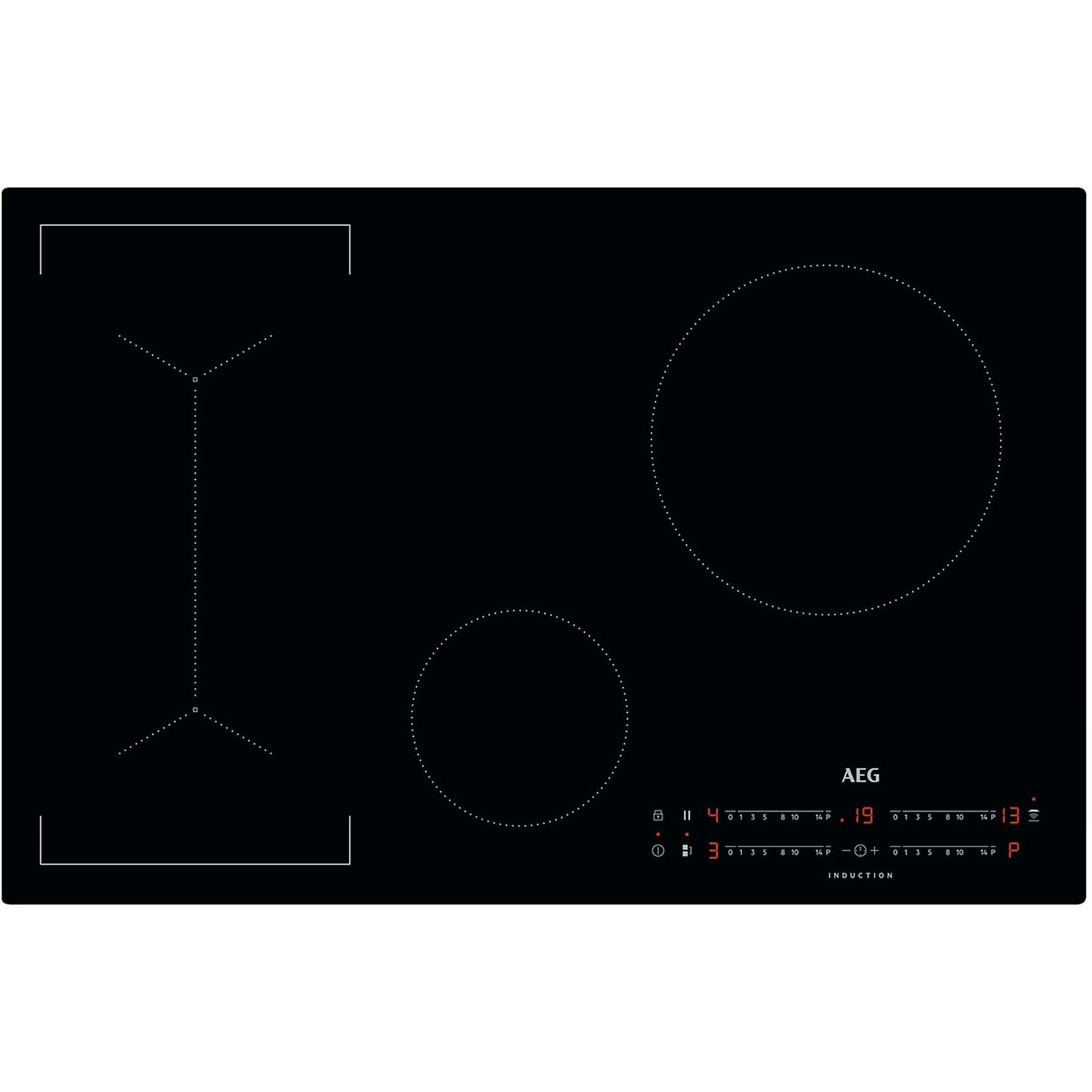 PIANO COTTURA A INDUZIONE AEG IKB84443IB, 4 zone cottura, 77 cm x 51 cm