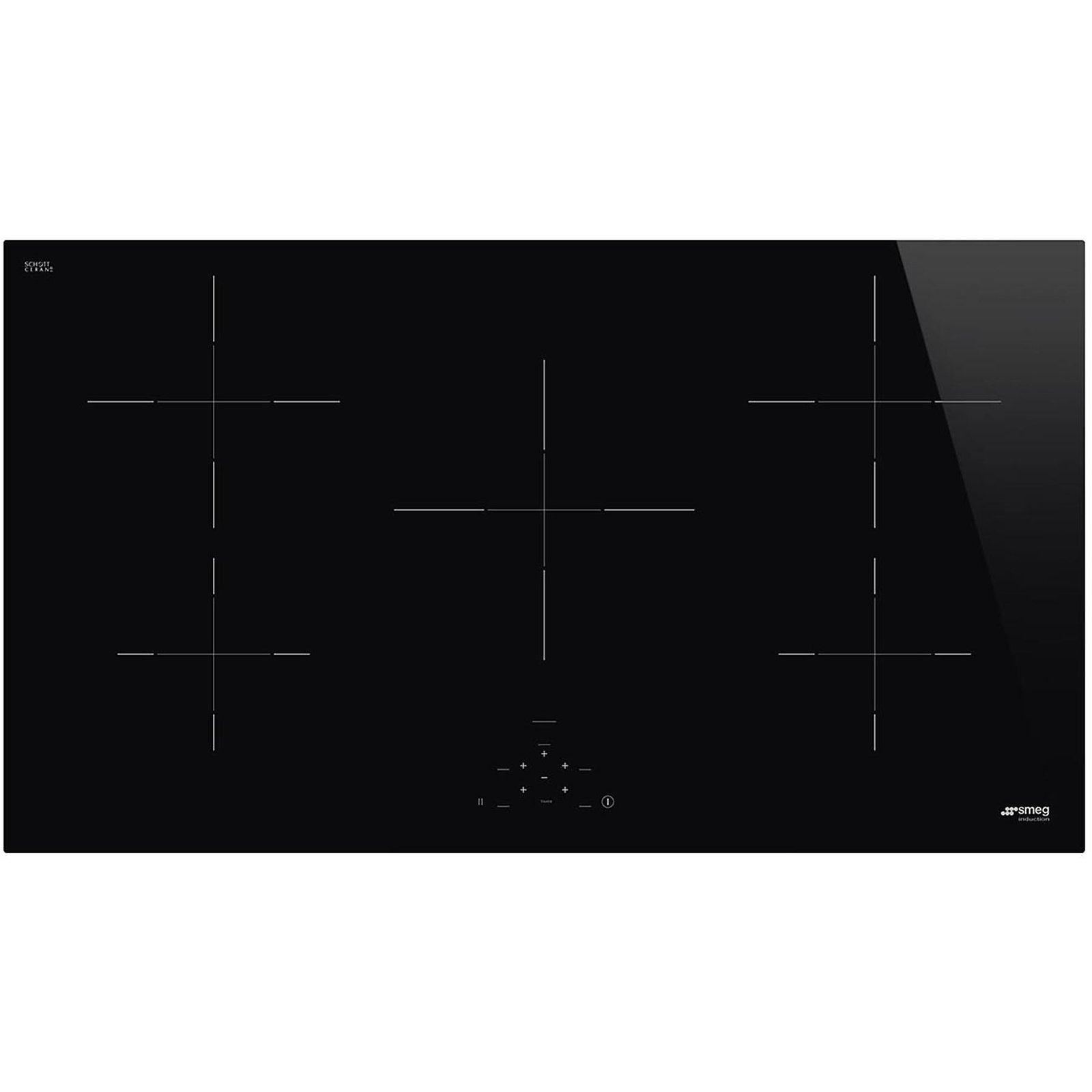 PIANO COTTURA A INDUZIONE SMEG SI2951D, 5 zone cottura, 90 cm x 51 cm