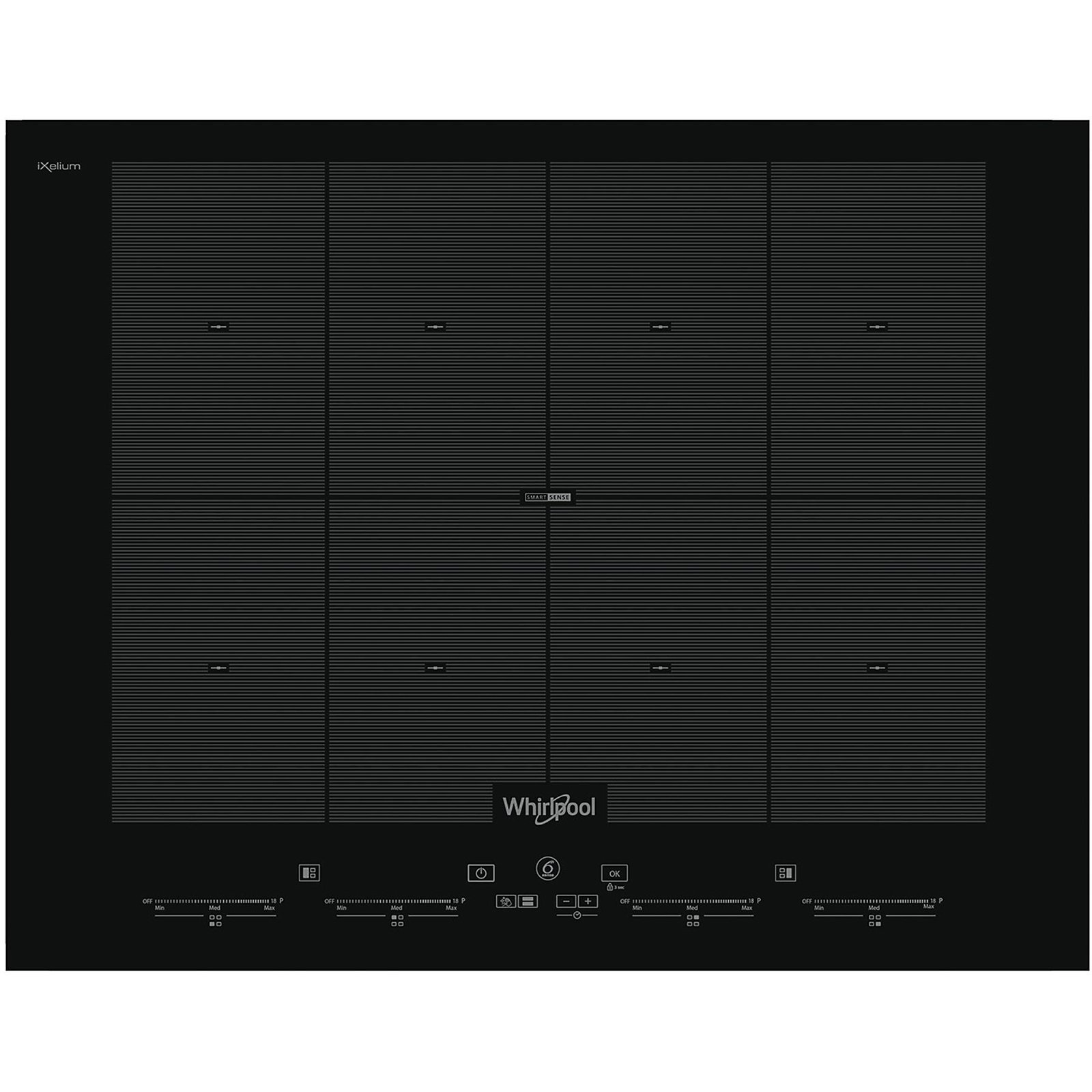 PIANO COTTURA A INDUZIONE WHIRLPOOL SMO 658C NE, 4 zone cottura, 65 cm x 51 cm