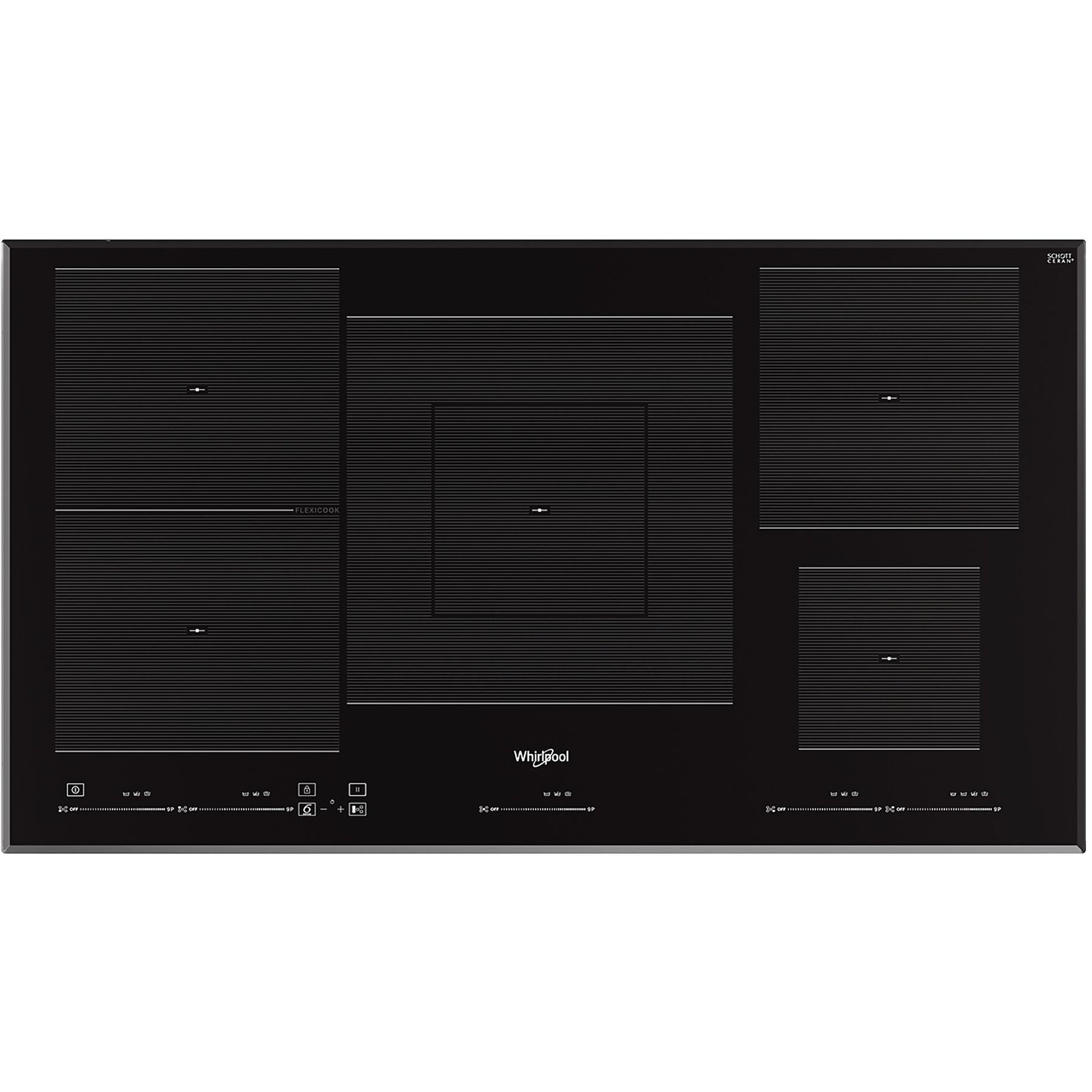 PIANO COTTURA A INDUZIONE WHIRLPOOL WT 1090 BA, 5 zone cottura, 90 cm x 51 cm