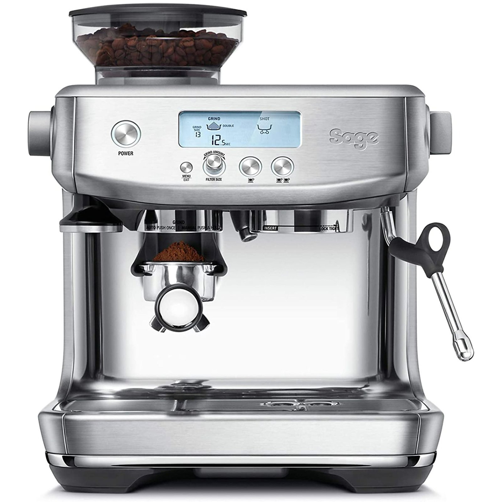 SAGE THE BARISTA PRO MACCHINA CAFFÉ AUTOMATICA, BRUSHED STAINLESS STEEL