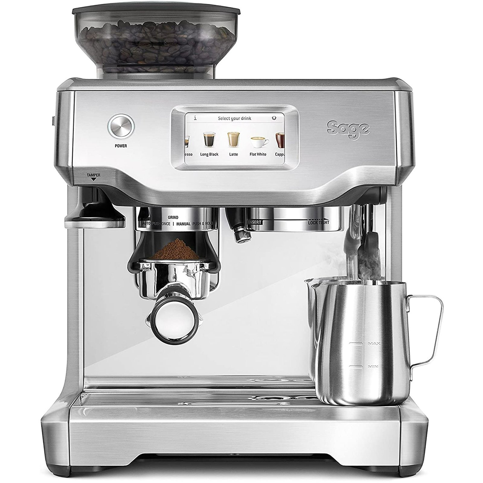 SAGE THE BARISTA TOUCH MACCHINA CAFFÉ AUTOMATICA, BRUSHED STAINLESS STEEL