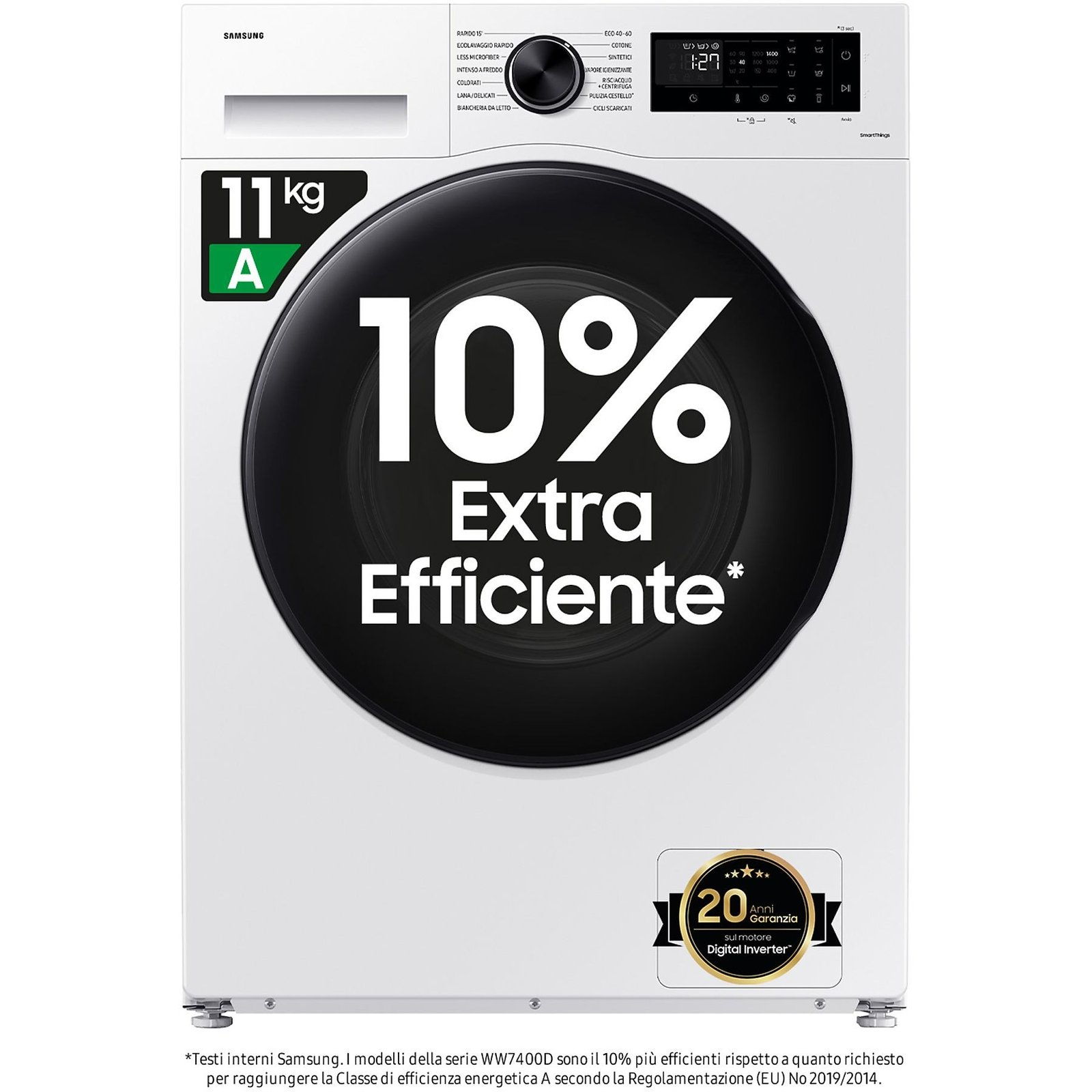 SAMSUNG WW11DG5B25AEET LAVATRICE, Caricamento frontale, 11 kg, Classe A