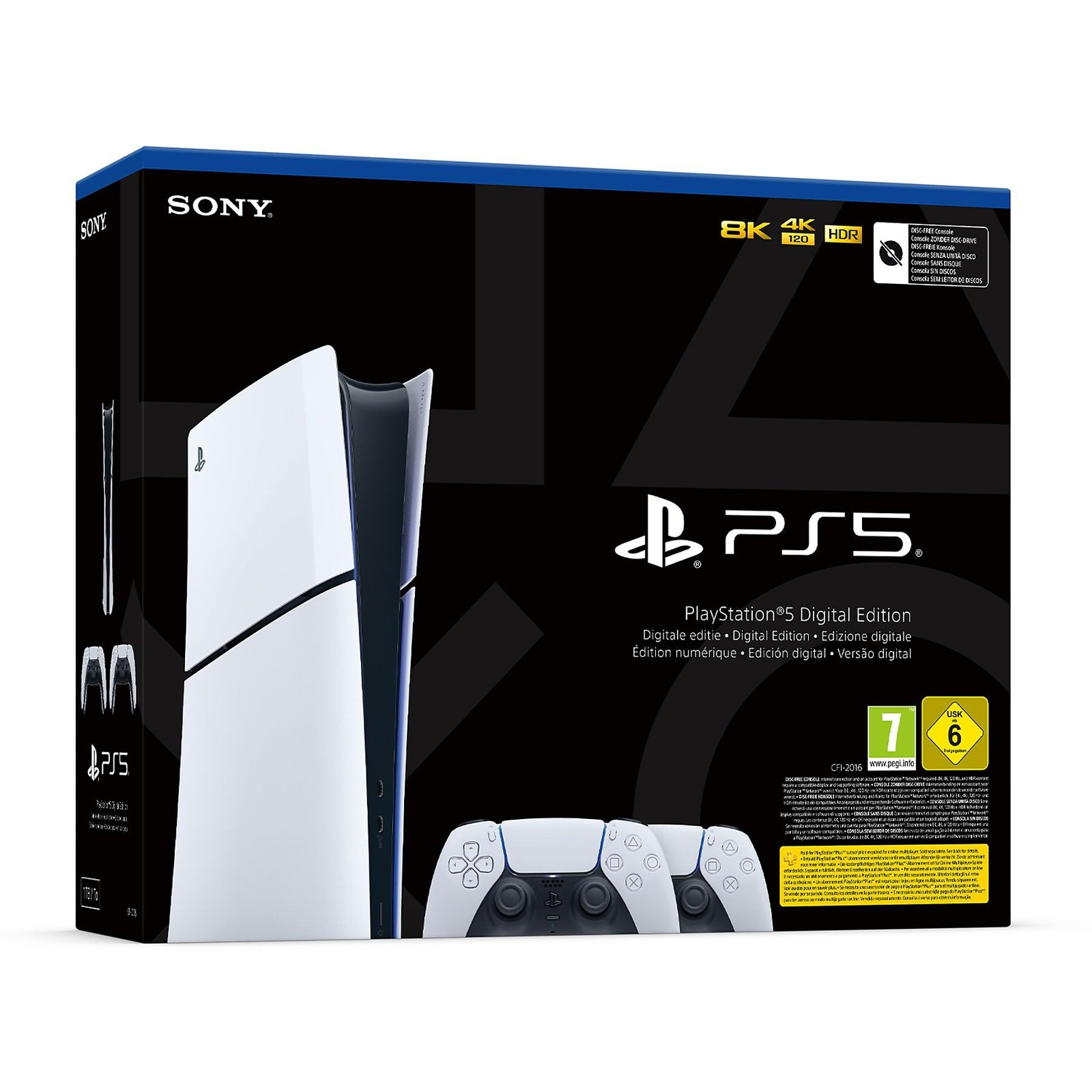 SONY PS5 Slim Dig. + DualSense, Bianco