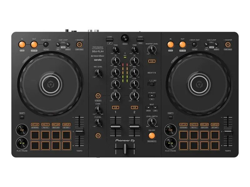 Pioneer DDJ-FLX4, 2-Kanal-DJ-Controller für verschiedene DJ-Apps (schwarz)